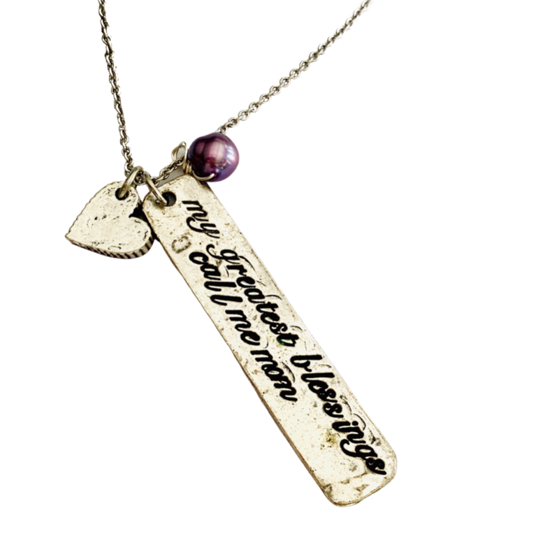 My Greatest Blessing Call Me Mom Necklace