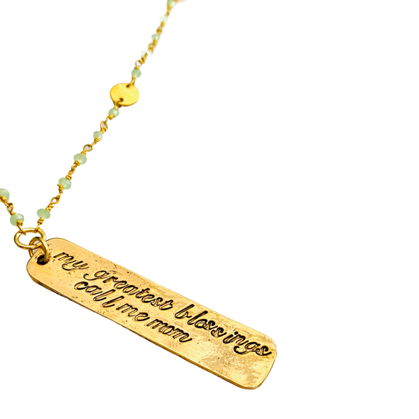 My Greatest Blessings Call Me Mom Necklace