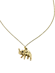 good luck gold elephant necklace