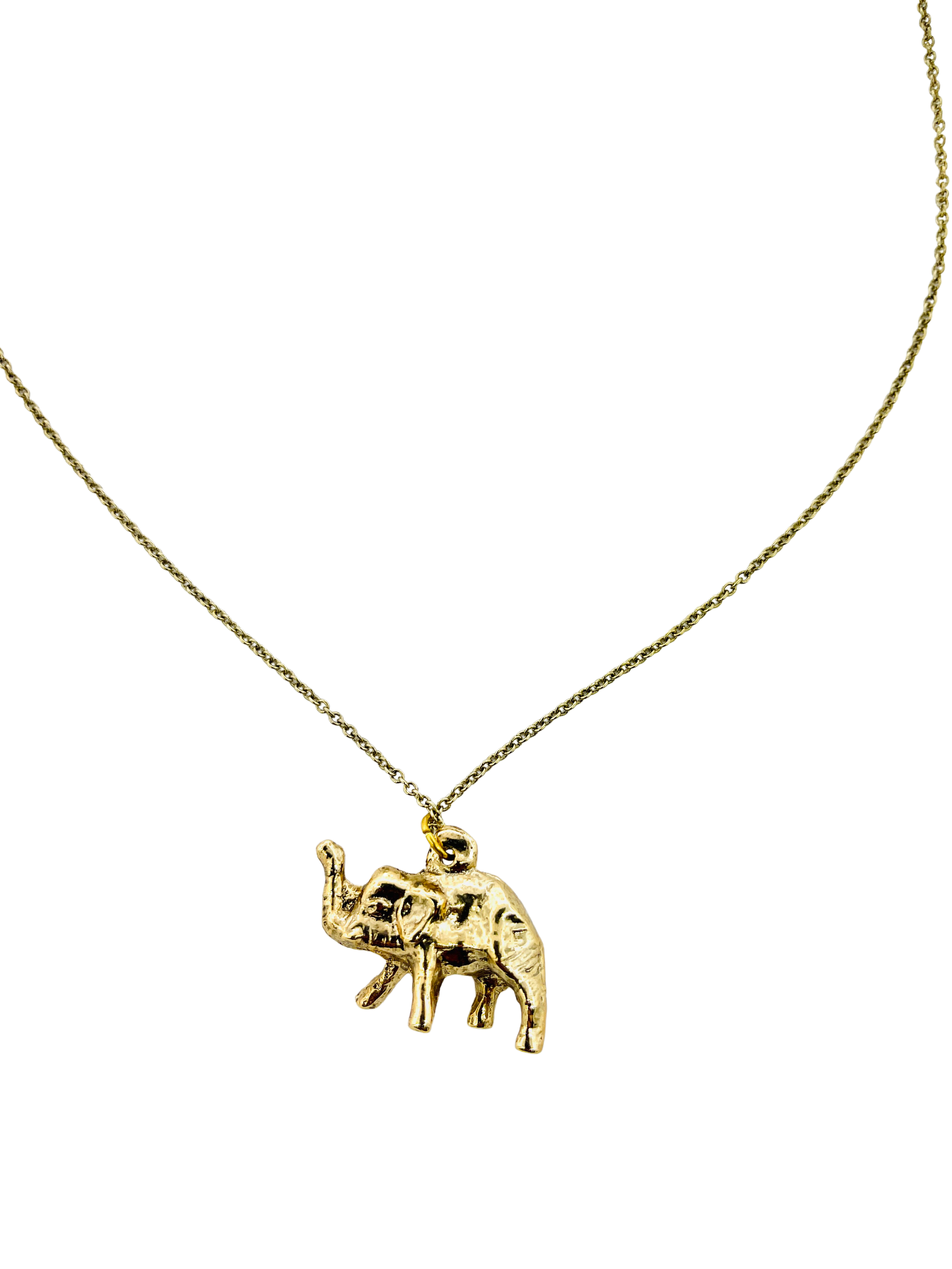 good luck gold elephant necklace