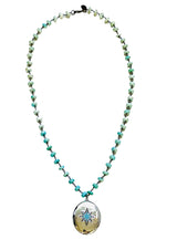 Silver Turquoise Locket with Stunning Turquoise Chain Necklace