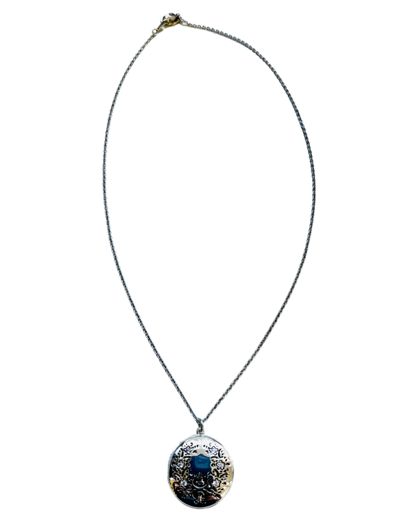 Diamond Floral Locket Necklace