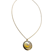 Moon and Star Diamond Locket Necklace