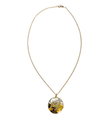Wishbone Peridot Locket Necklace