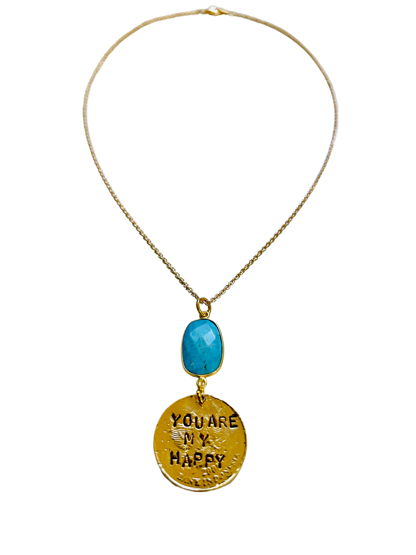 You Are My Happy Turquoise Necklace