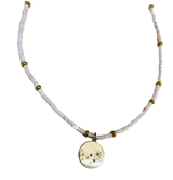 Sea shell Necklace with Star Pendant and Hummingbird