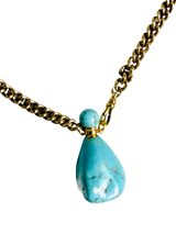 Turquoise Howlite Perfume Bottle Essential Oil Necklace