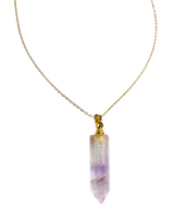 Amethyst Perfume Bottle Essential Oil Necklace