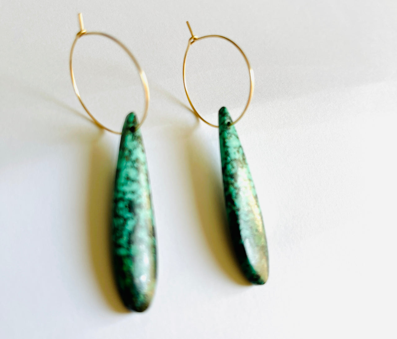 Beautiful Natural African Turquoise Drop Earrings