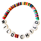 Wild Child Vulcanite Word Bracelet