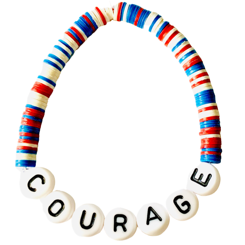 Courage Vulcanite Word Bracelet