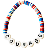 Courage Vulcanite Word Bracelet