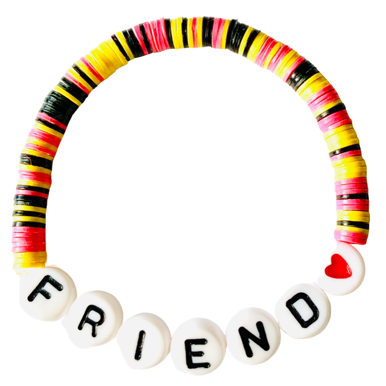 Friend Vulcanite Word Bracelet
