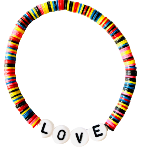 Love Vulcanite Word Bracelet