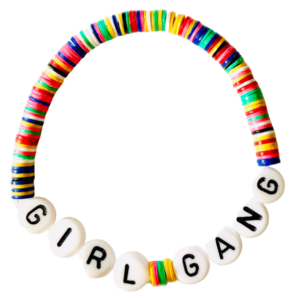 Girl Gang Vulcanite Word Bracelet
