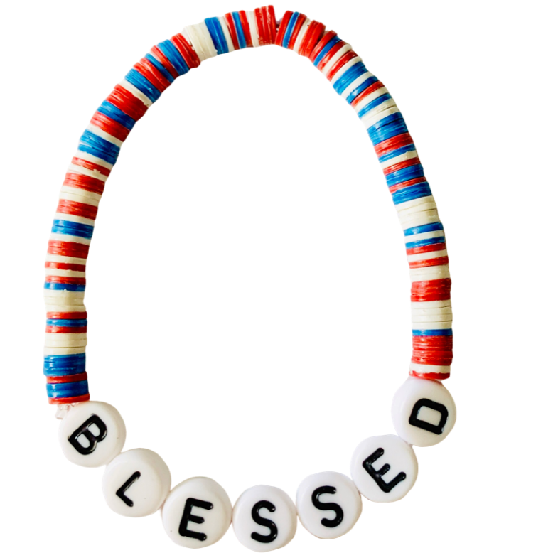 Blessed Vulcanite Word Bracelet