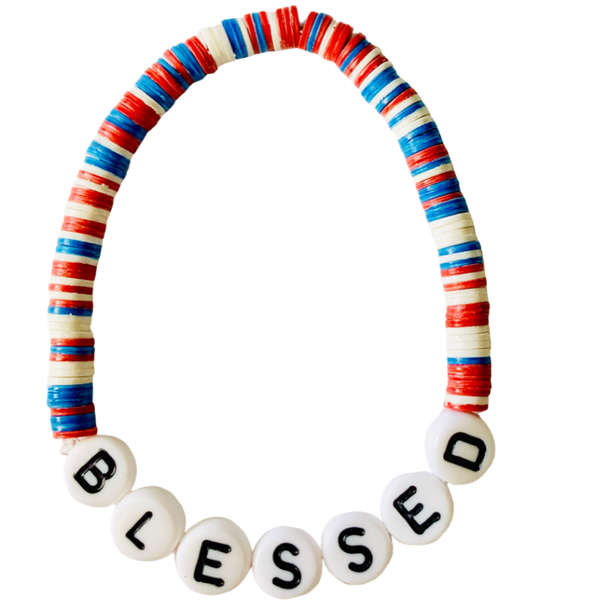 Blessed Vulcanite Word Bracelet