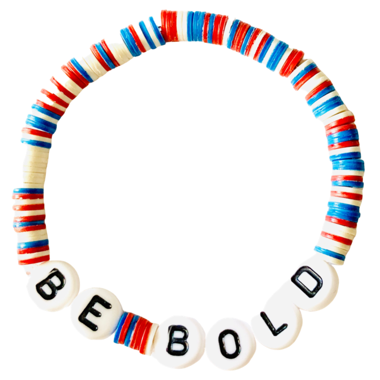 Be Bold Vulcanite Word Bracelet
