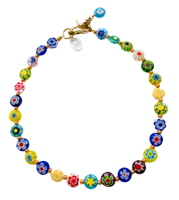 Millefiori Glass Beaded necklace