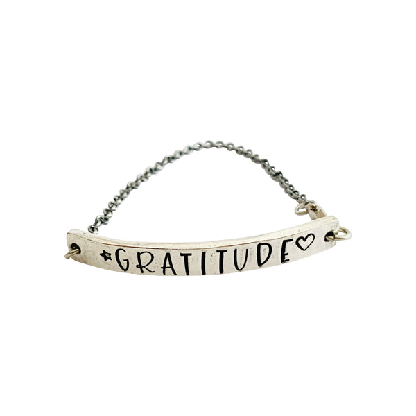 Gratitude Chain Half Cuff Bracelet