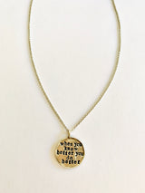 When You Know Better You Do Better Hand Stamped Necklace