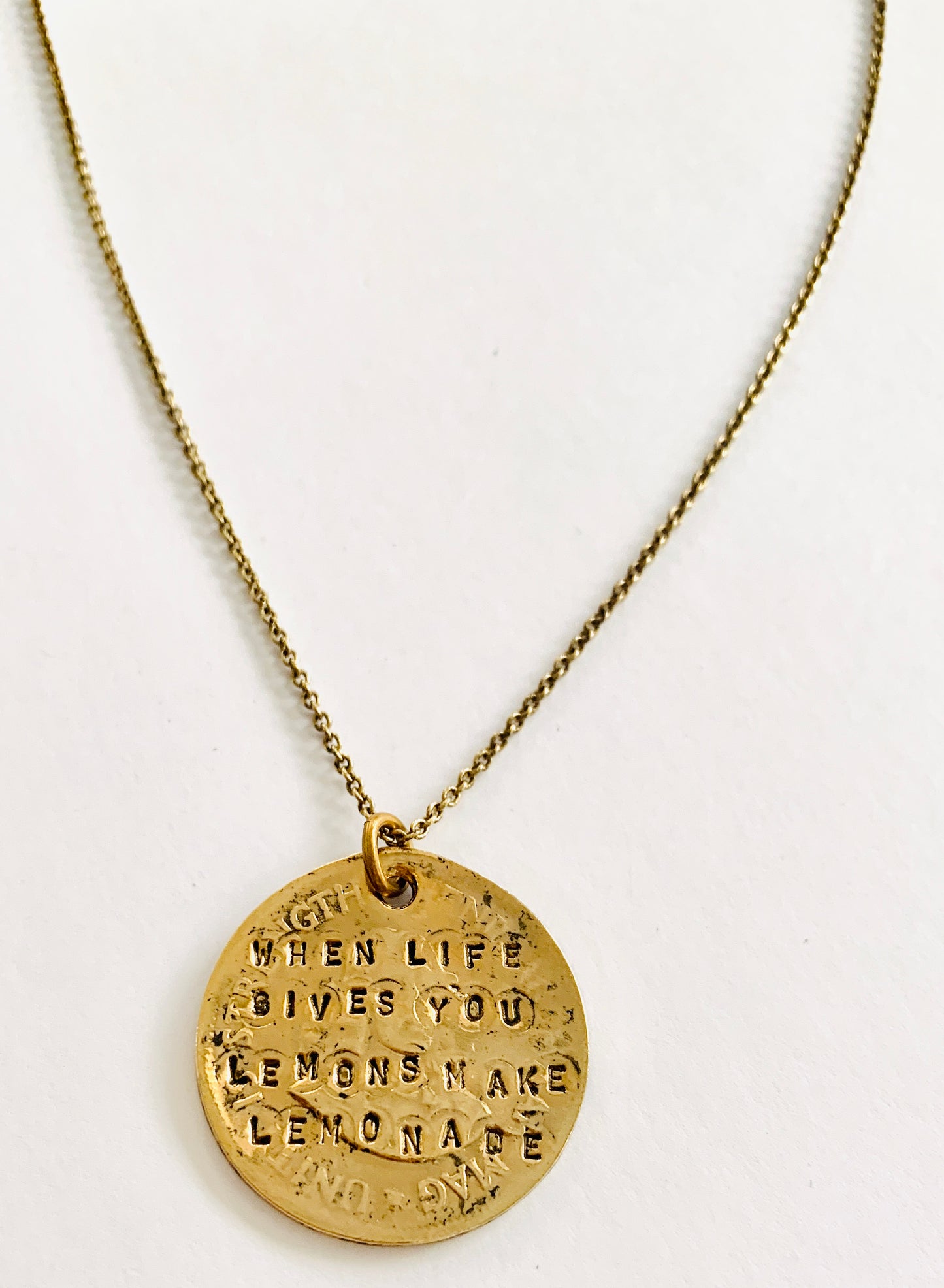 When life gives you lemons necklace