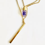 Lovely Layering Purple Stone Necklace