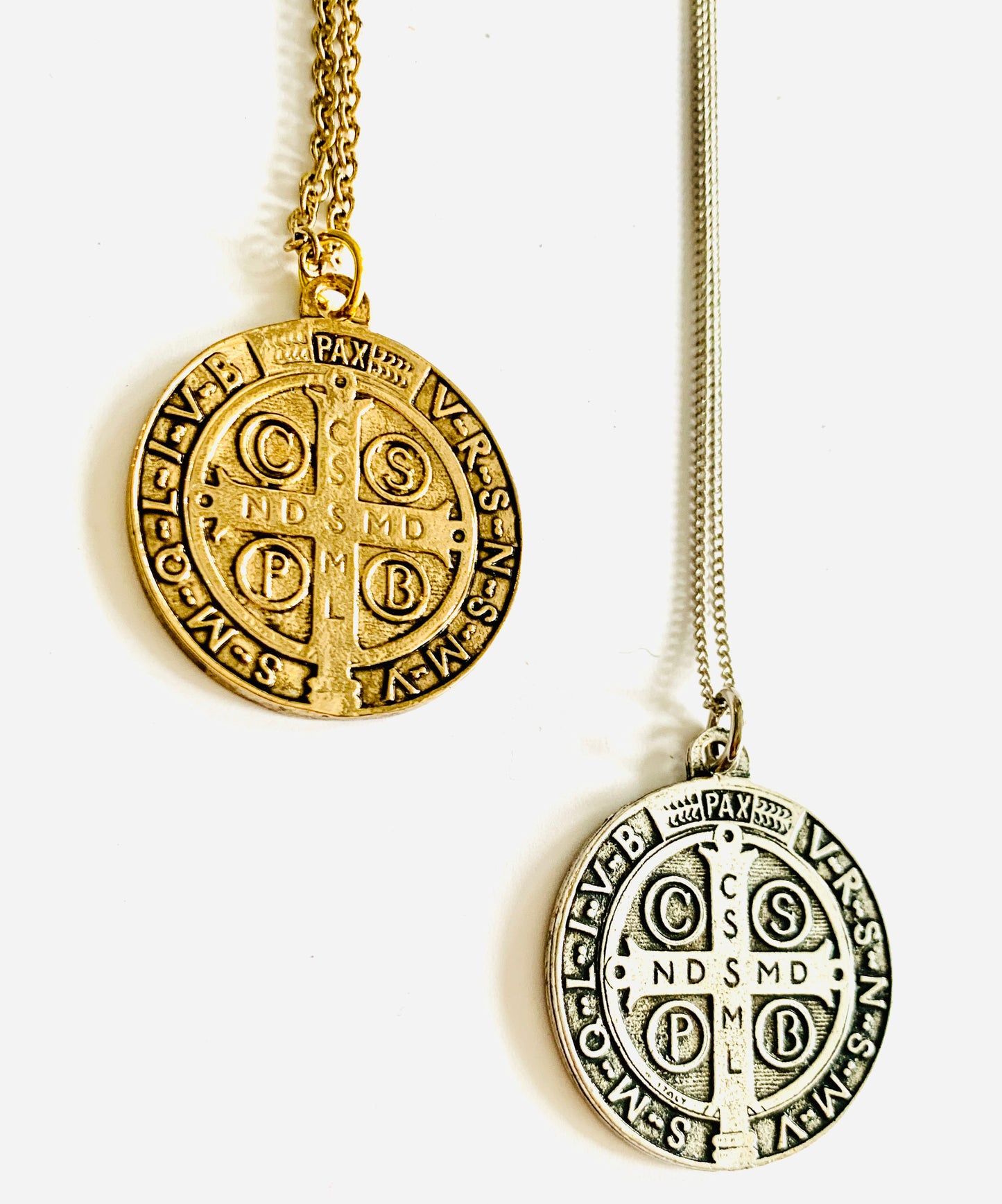Round Double Sided Religious Pendant Necklace