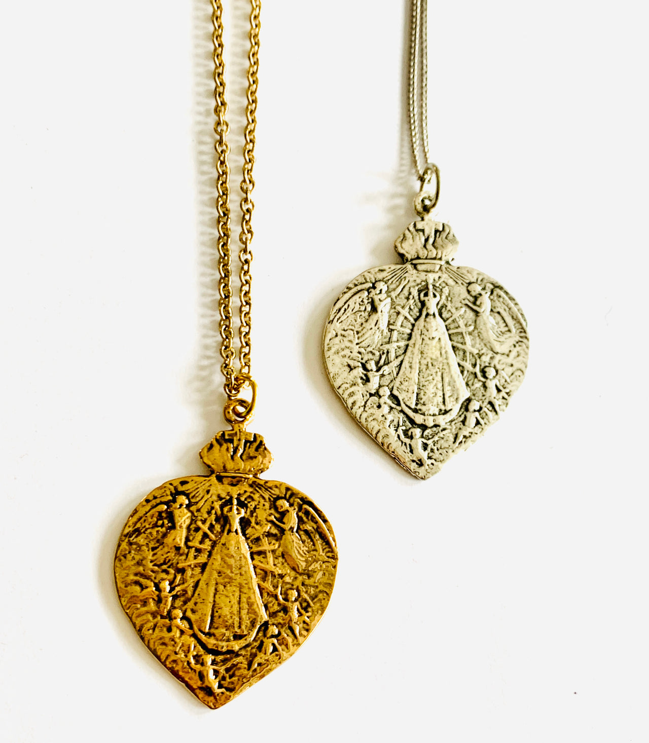 Vintage Religious Medal Necklace