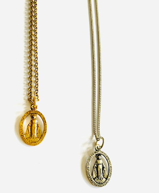 Dainty Religious Medal Necklace