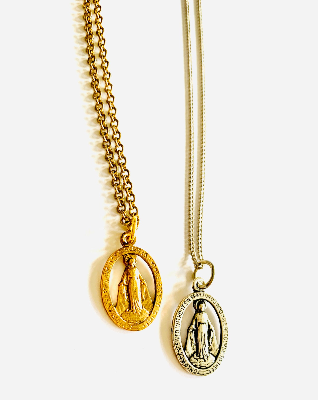 Dainty Religious Medal Necklace