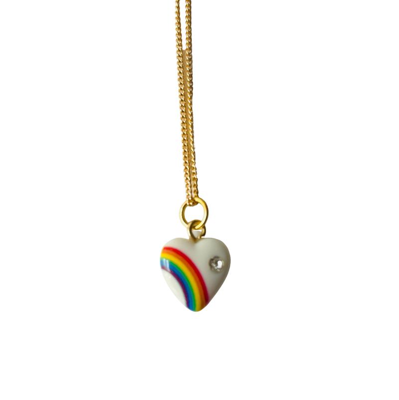 Mini Vintage Rainbow Hearts