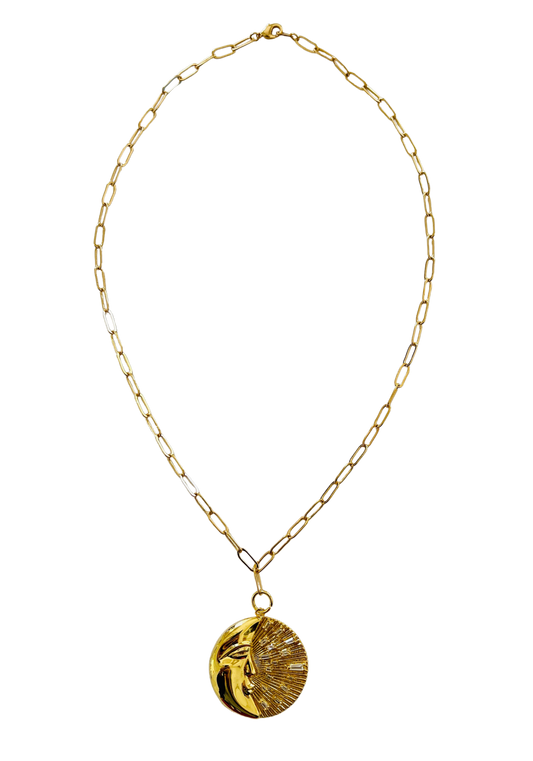 Watching Over Me Moon Object of Virtu Chain Necklace