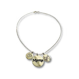 Mama, Pinky Promise and Heart Charm Necklace