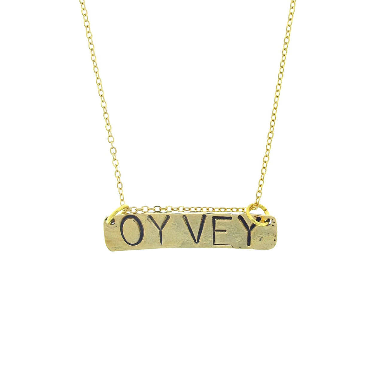 Oy Vey Hand Stamped Necklace