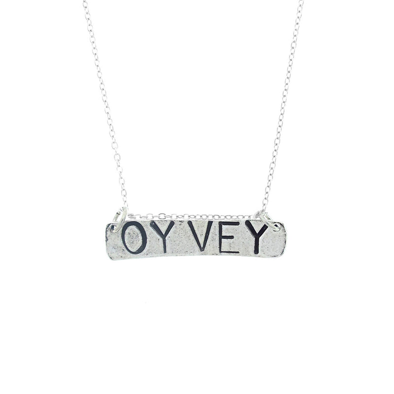 Oy Vey Hand Stamped Necklace