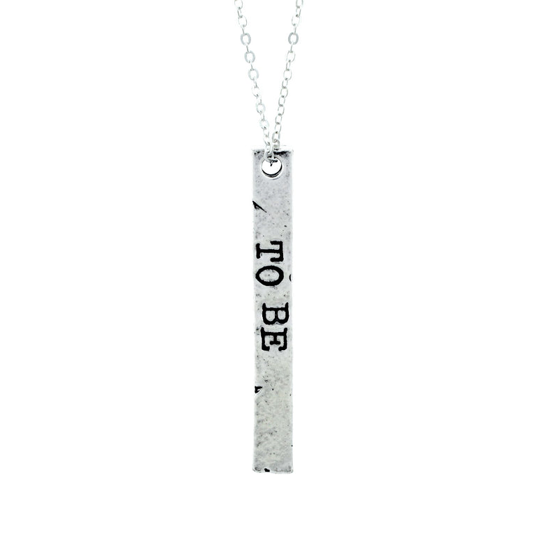 You Will Forever Be My Always Hand Four Sided Bar Stamped Necklace