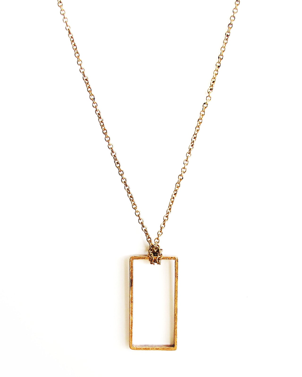 Geometric Rectangle Necklace