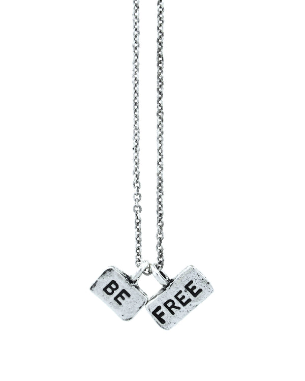 Be Free Hand Stamped Necklace