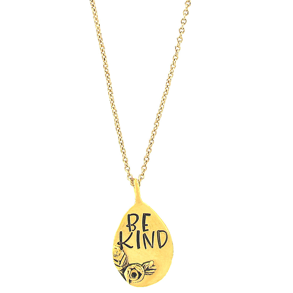 Be Kind Hand Stamped Necklace