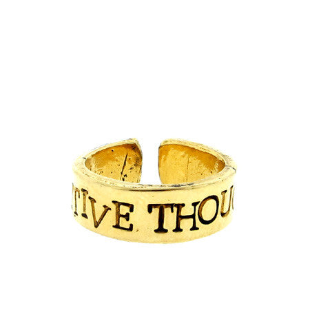 Positive Thoughts Hand Stamped Ring