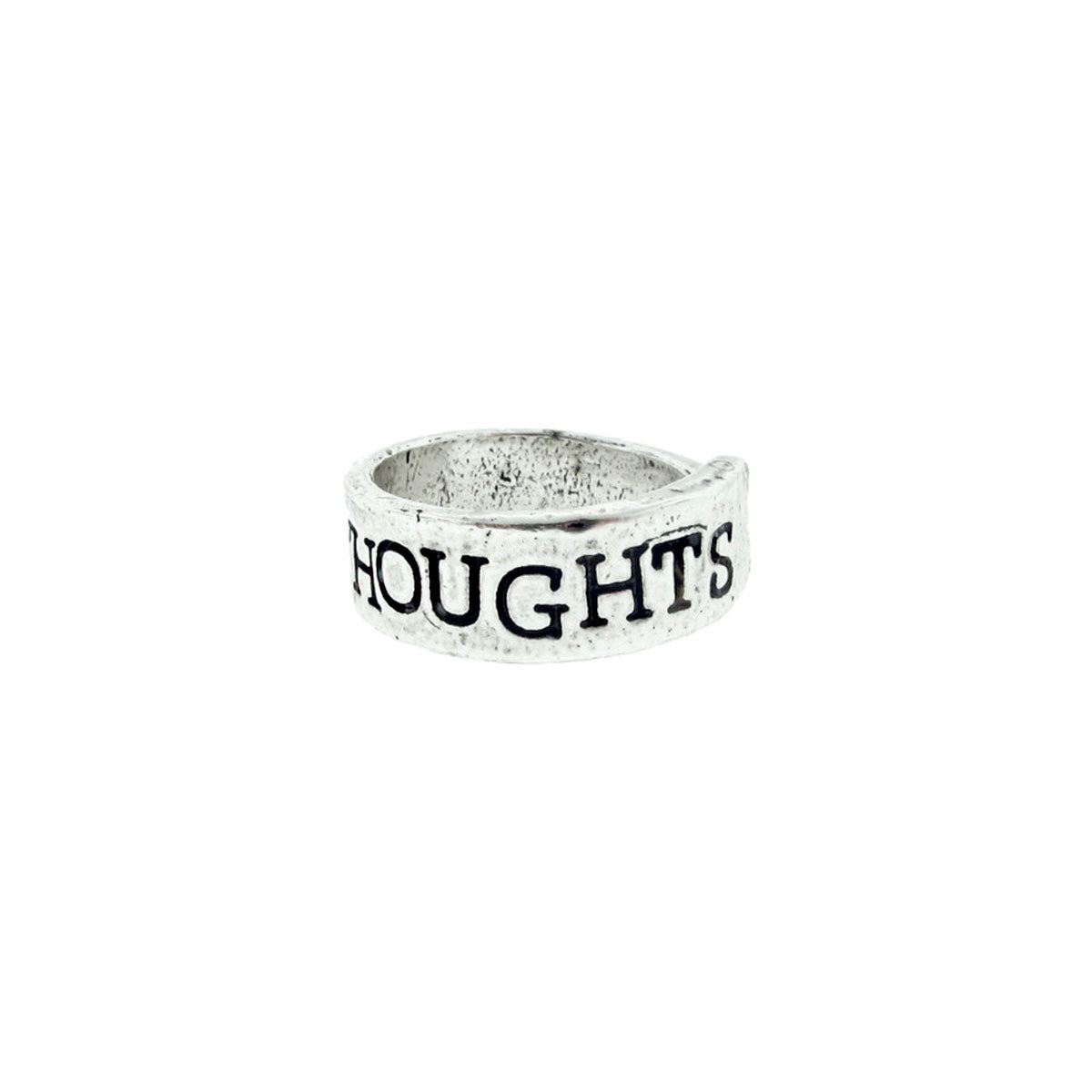 Positive Thoughts Hand Stamped Ring