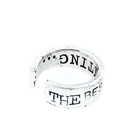 The Best Is Yet To Come/I Am Waiting Hand Stamped Ring