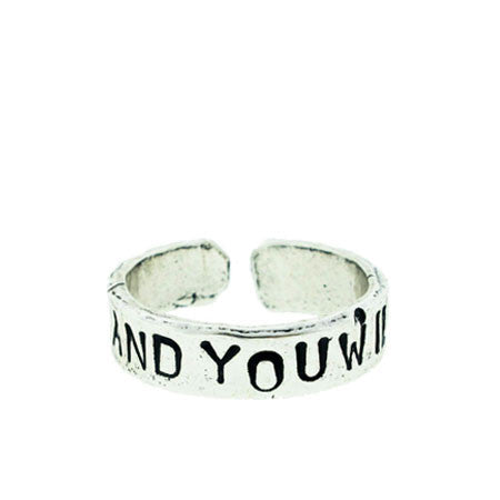 Seek And You Will Find Tiny Affirmation Ring
