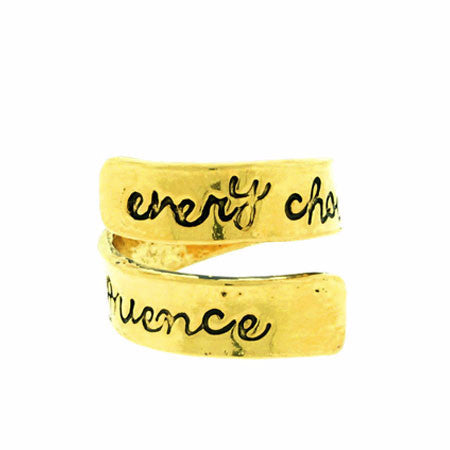 Gold Ring With Hand-Stamped Every Choice Has A Consequence