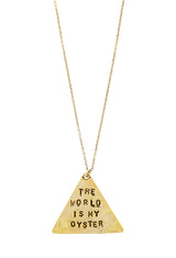 The World Is My Oyster Hand-Stamped Necklace