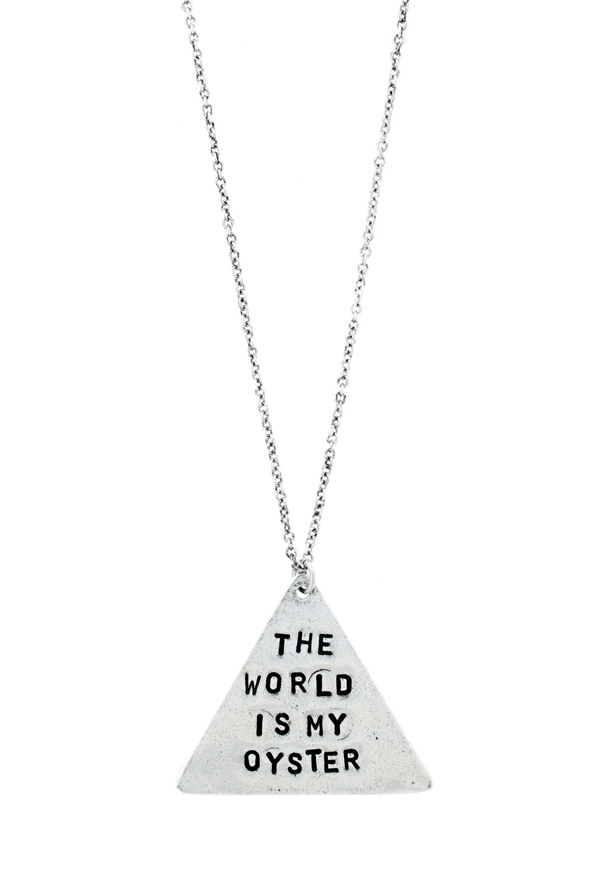 The World Is My Oyster Hand-Stamped Necklace