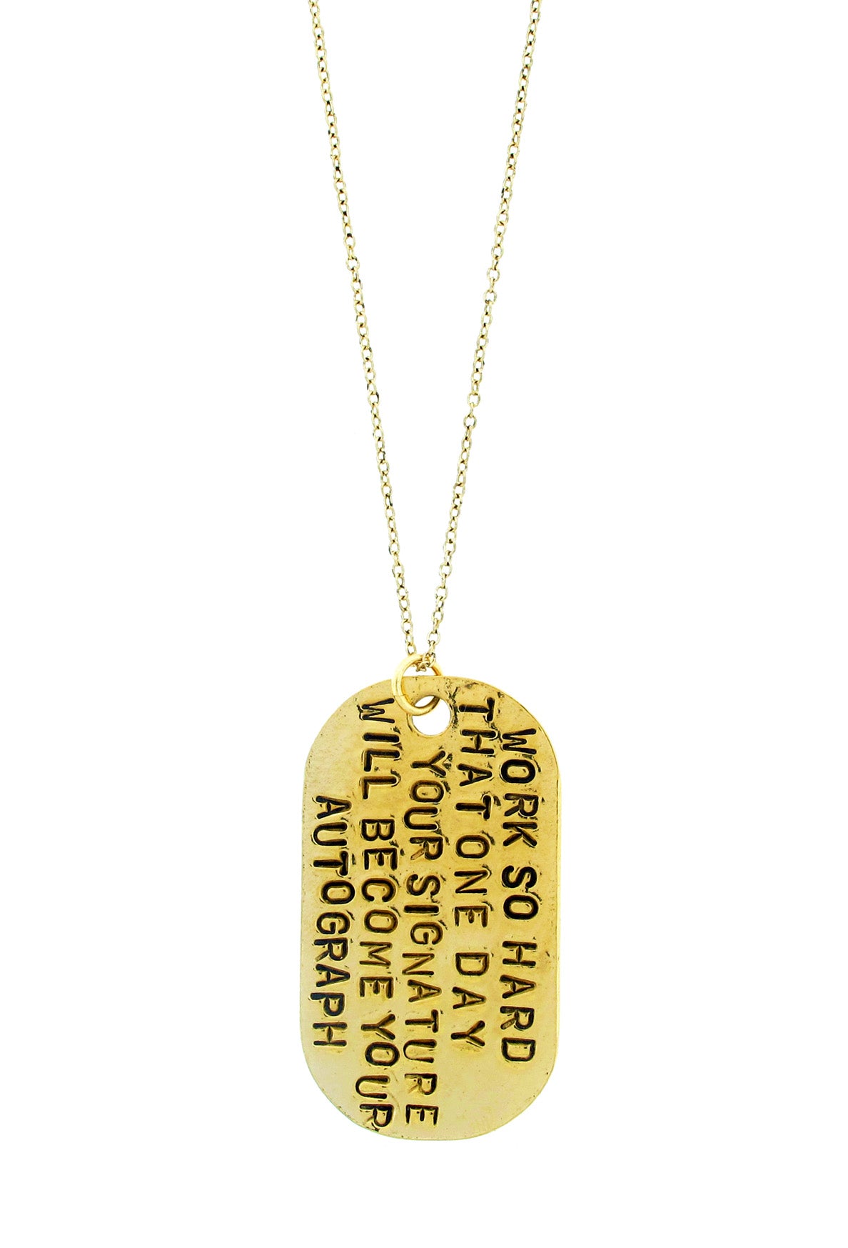 inspirational dog tag necklace