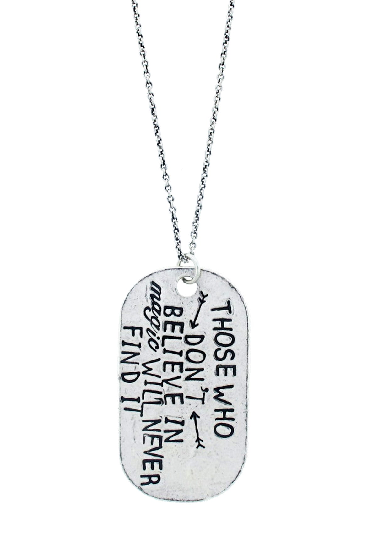 Hand hot sale stamped necklace