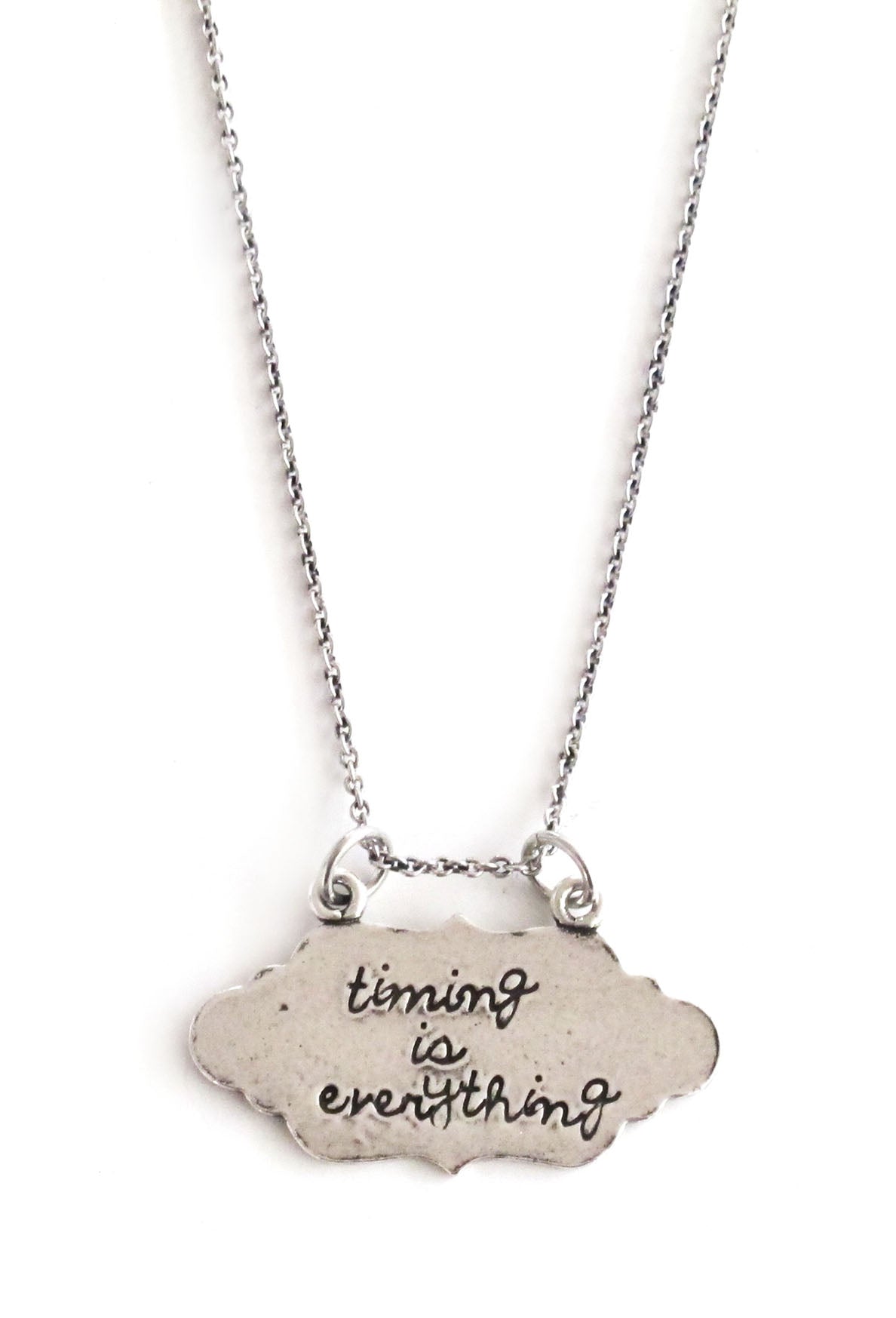 Inspirational necklace about timing